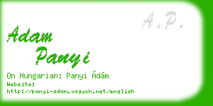 adam panyi business card