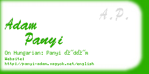 adam panyi business card